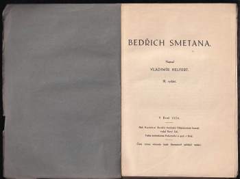 Vladimír Helfert: Bedřich Smetana