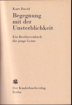 Kurt David: Begegnung mit der Unsterblichkeit