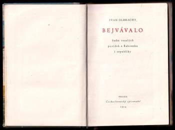 Ivan Olbracht: Bejvávalo