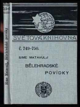 Simo Matavulj: Bělehradské povídky
