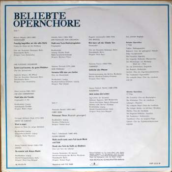 Various: Beliebte Opernchöre III. Folge