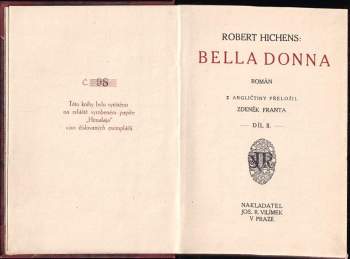 Robert Smythe Hichens: Bella Donna
