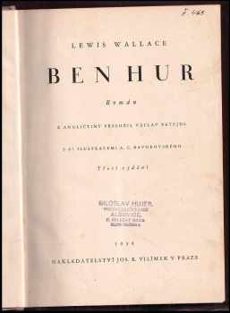 Lewis Wallace: Ben Hur - román