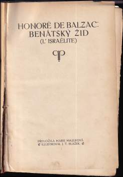 Honoré de Balzac: Benátský žid
