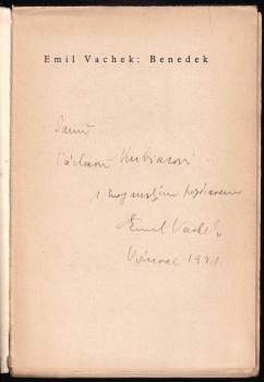 Emil Vachek: Benedek