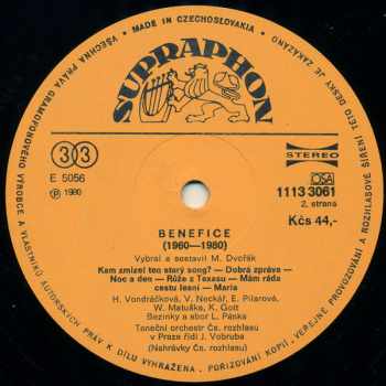 Czechoslovak Radio Dance Orchestra: Benefice
