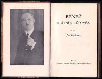 Jan Hajšman: Beneš státník - člověk