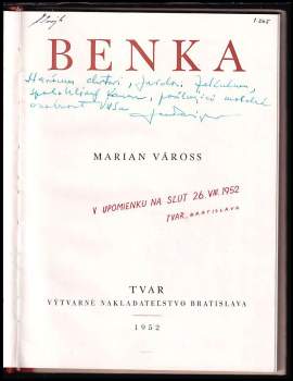Marian Váross: Benka