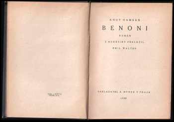 Knut Hamsun: Benoni