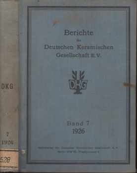 R. Rieke: Berichte der Deutschen Keramischen Gesellschaft E.V., Band 7