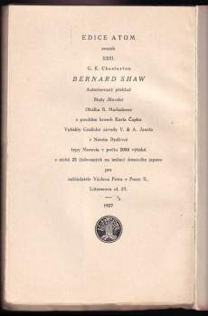G. K Chesterton: Bernard Shaw