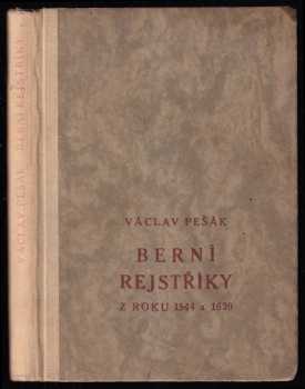 Berní rejstříky z roku 1544 a 1620