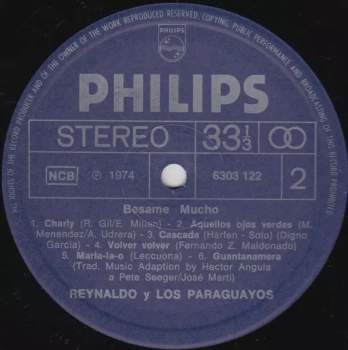 Reynaldo Meza Y Los Paraguayos: Besame Mucho