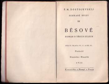 Fedor Michajlovič Dostojevskij: Běsové