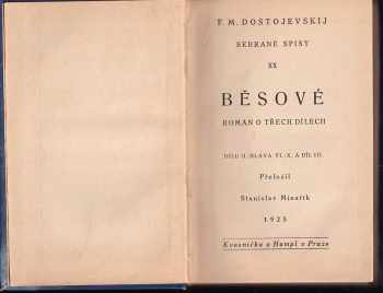 Fedor Michajlovič Dostojevskij: Běsové : Díl 1-2