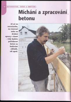 Betonování, zdění a omítání