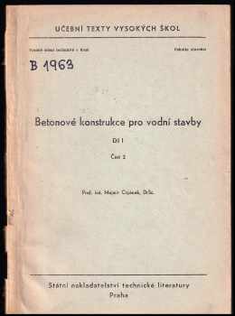 Betonové konstrukce pro vodní stavby