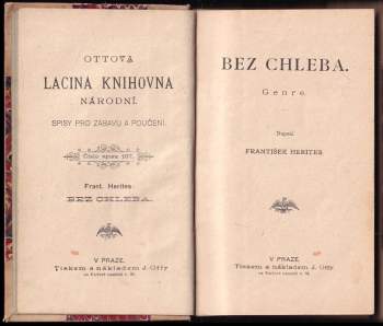 František Herites: Bez chleba + Na druhém břehu moře - SVÁZÁNO DO JEDNOHO SVAZKU
