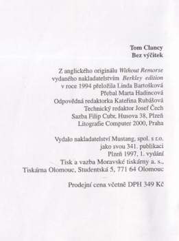 Tom Clancy: Bez výčitek
