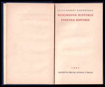 Jules Amédée Barbey d'Aurevilly: Bezejmenná historie ; Stránka historie