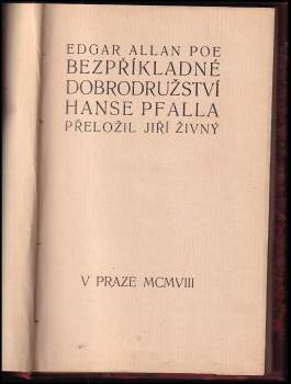 Edgar Allan Poe: Bezpříkladné dobrodružství Hanse Pfalla