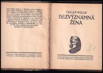 Oscar Wilde: Bezvýznamná žena