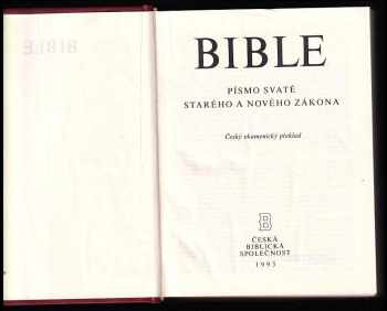 Bohumil Vančura: Bible