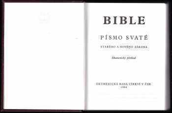 Bible - Písmo svaté Starého a Nového Zákona - ekumenický překlad