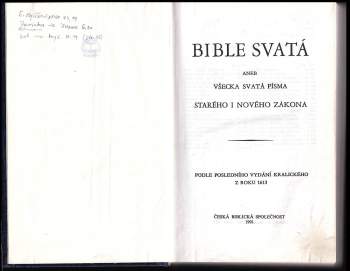 Bible svatá