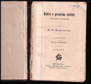 M. M Mangasarian: Bible v pravém světle