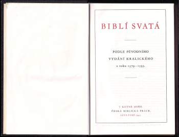 Biblí svatá