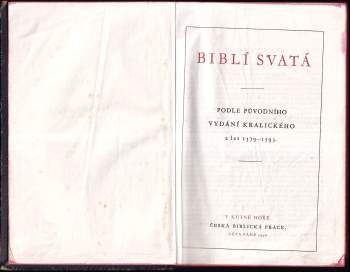 Biblí svatá