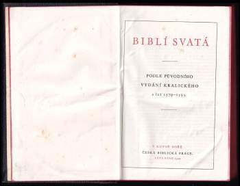 Biblí svatá