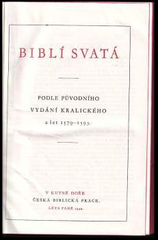 Biblí svatá