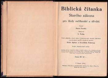 Karel Farský: Biblická čítanka Starého zákona pro školy měšťanské a střední