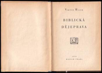 Viktor Hájek: Biblická dějeprava