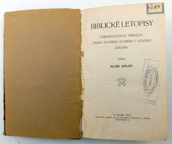 Alois Adlof: Biblické letopisy