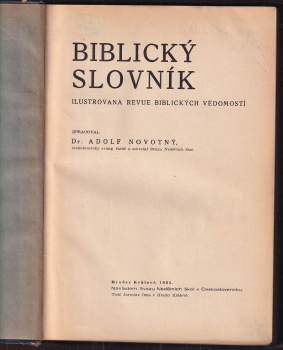 Adolf Novotný: Biblický slovník