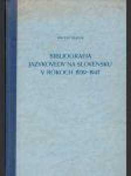 Bibliografia jazykovedy na Slovensku v rokoch 1939-1947