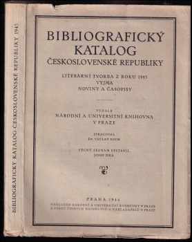 Bibliografický katalog Československé republiky, Literární tvorba z roku 1945 vyjma noviny a časopisy
