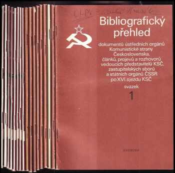 Bibliografický přehled dokumentů ústředních orgánů KSČ, článků, projevů a rozhovorů vedoucích představitelů KSČ, zastupitelských sborů a státních orgánů ČSSR