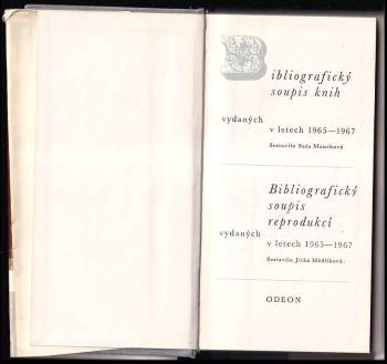Bibliografický soupis knih vydaných v letech 1965-1967