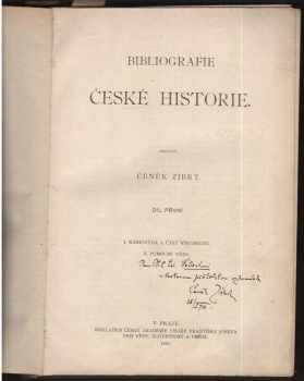 Čeněk Zíbrt: Bibliografie české historie