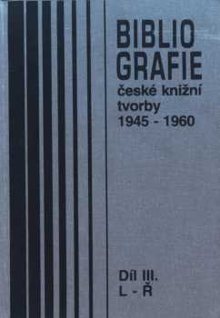 Bibliografie české knižní tvorby 1945-1960