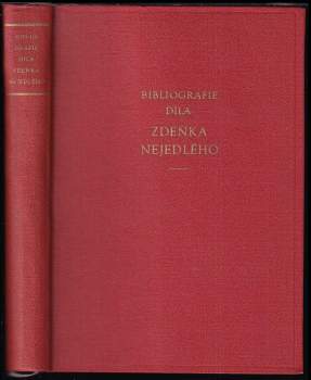 Bibliografie díla Zdeňka Nejedlého