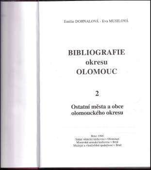 Bibliografie okresu Olomouc