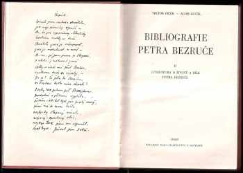 Viktor Ficek: Bibliografie Petra Bezruče I + II