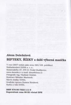 Alena Doležalová: Bifteky, řízky a další výborná masíčka