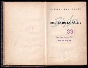 William Earl Johns: Biggles jde do války