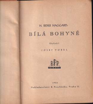 H. Rider Haggard: Bílá bohyně